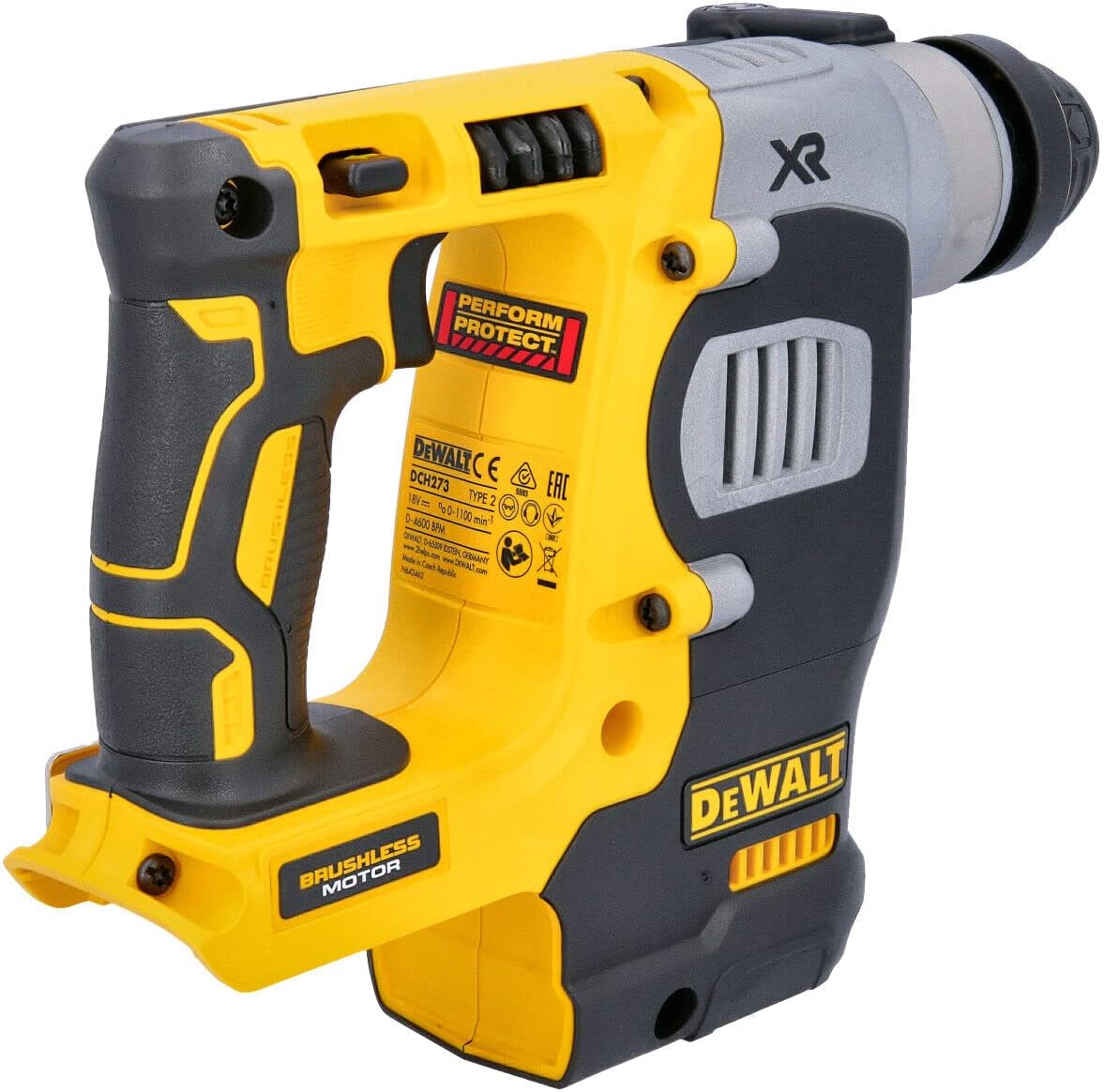 DEWALT DCH273N-XJ 18V XR Li-Ion SDS Plus Rotary Hammer Drill, 18 W, 18 V, Yellow/Black