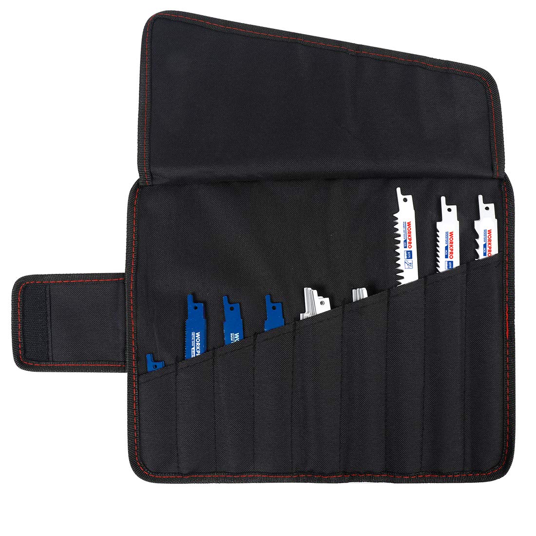 WORKPRO 32-Piece Reciprocating Sabre Saw Blades Set for Wood & Metal, with Organizer Pouch, Fits Bosch, Dewalt, Makita, etc.