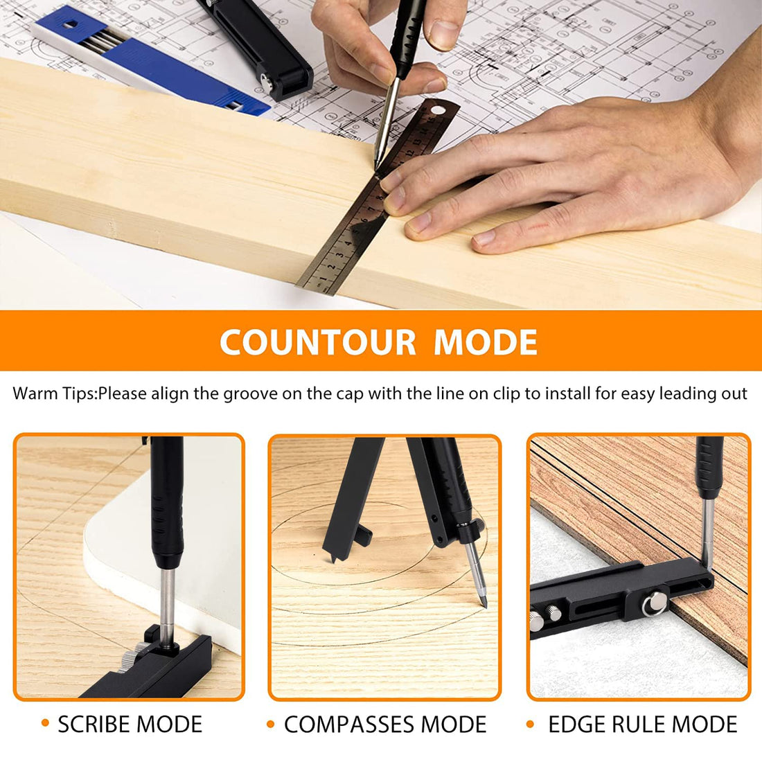 Saker Multi-function Scribing Tool-Carpenters Pencil