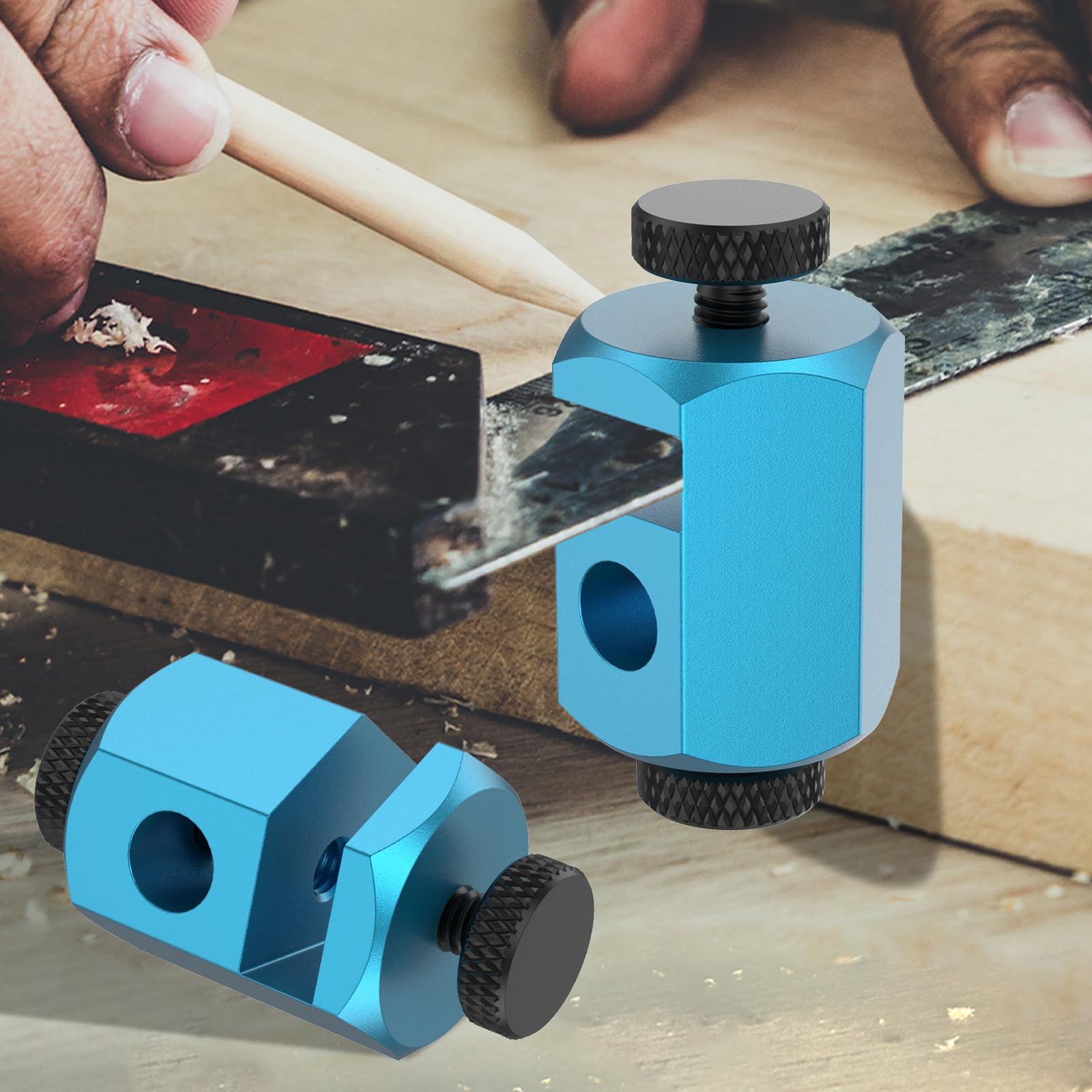 2Pcs Stair Gauge Aluminum Alloy Rafter Stair Layout Framing Jig Portable Framing Square Attachment Jig Sturdy Square Auxiliary Clamp Stair Gauge for Home Office Stair Fulasun