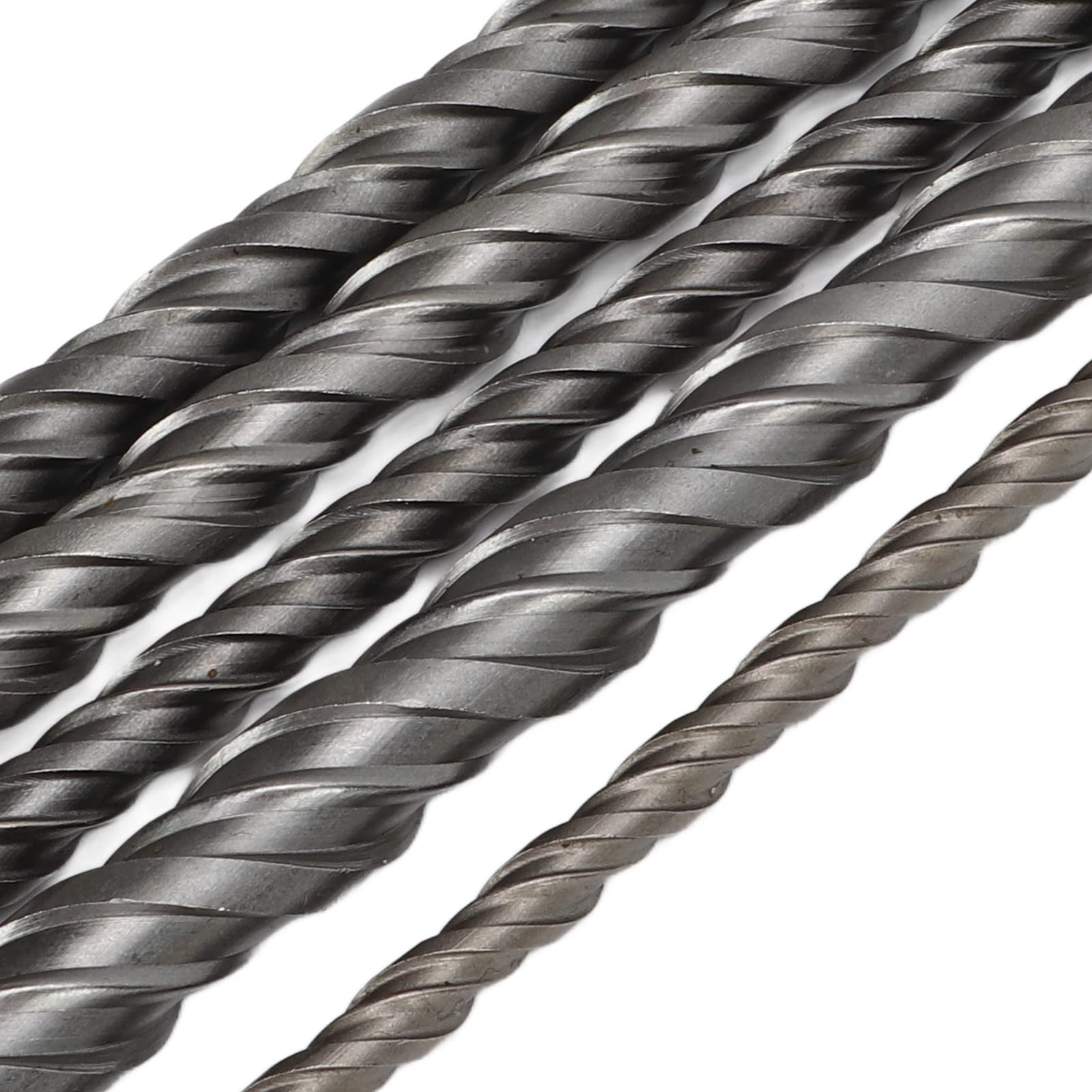5 Pcs Masonry Drill Bit Set, 6mm 8mm 10mm 12mm 14mm Punch Diameter 210mm Length Cross Drill Bits for Electric Hammers