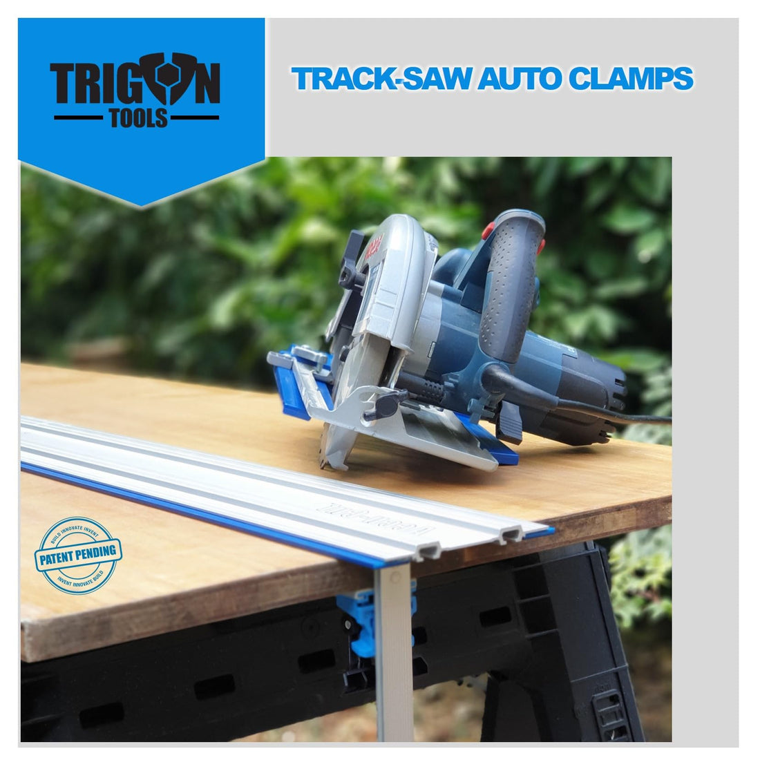 Quick Release Track Saw Clamp, Clamps for Circular Saw Guide Rail System, Track Clamps for - Plunge Saw, Track Saw Guide, Tracksaw Track Extension, Woodworking Track Clamps, Tracksaw Accessories | 2PK