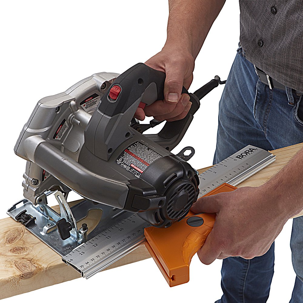 Quick Cut Circular Saw Guide with Rail & Angle Assist