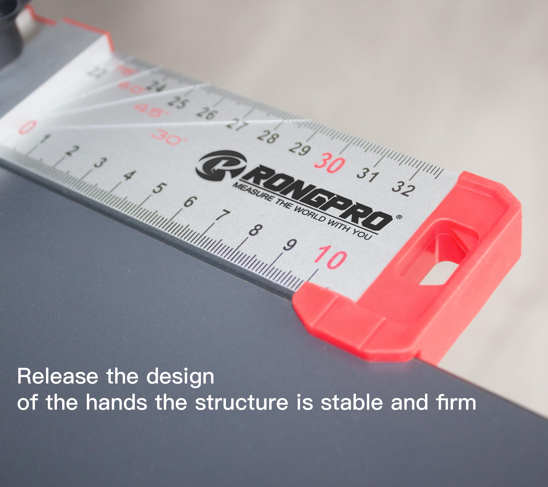 RONGPRO 24 Inch Adjustable T-Square Measuring Tools Layout Tools Aluminum Drywall A-Square