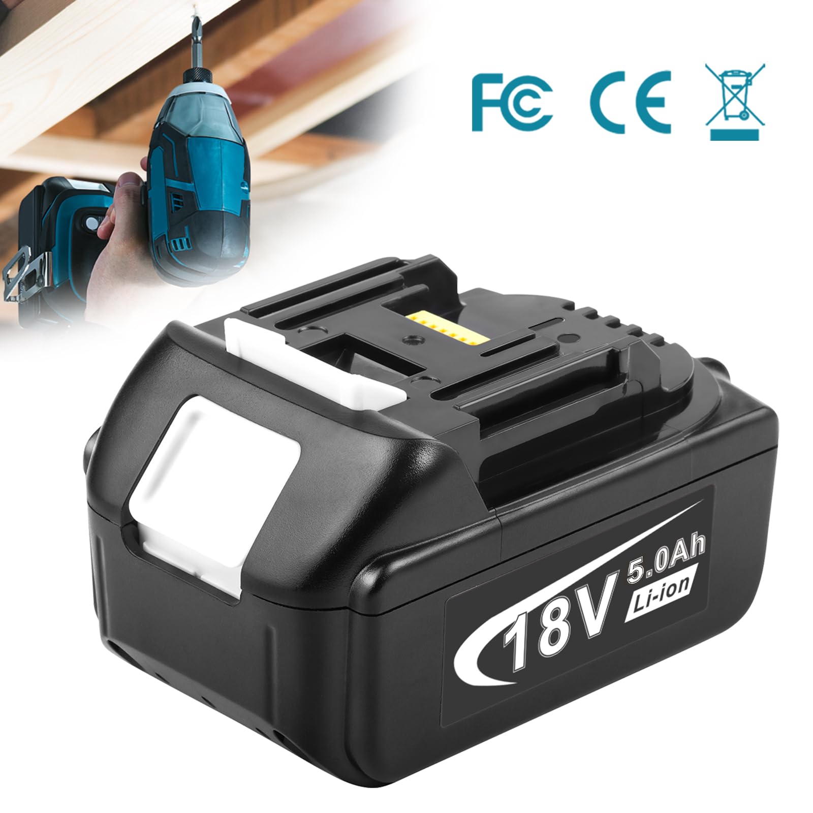 2Pack  Replacement Battery Compatible with Makita