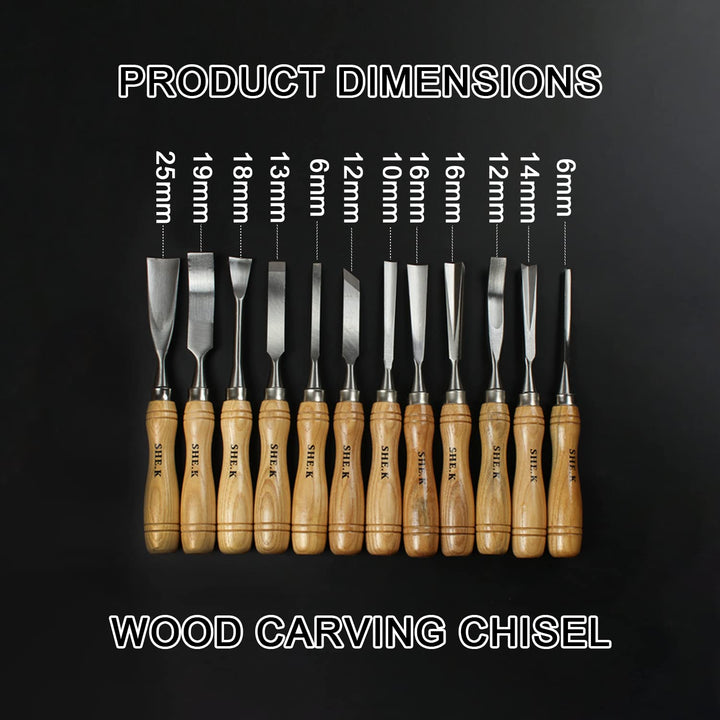 Nisorpa 12pcs Wood Carving Chisel Tool Set