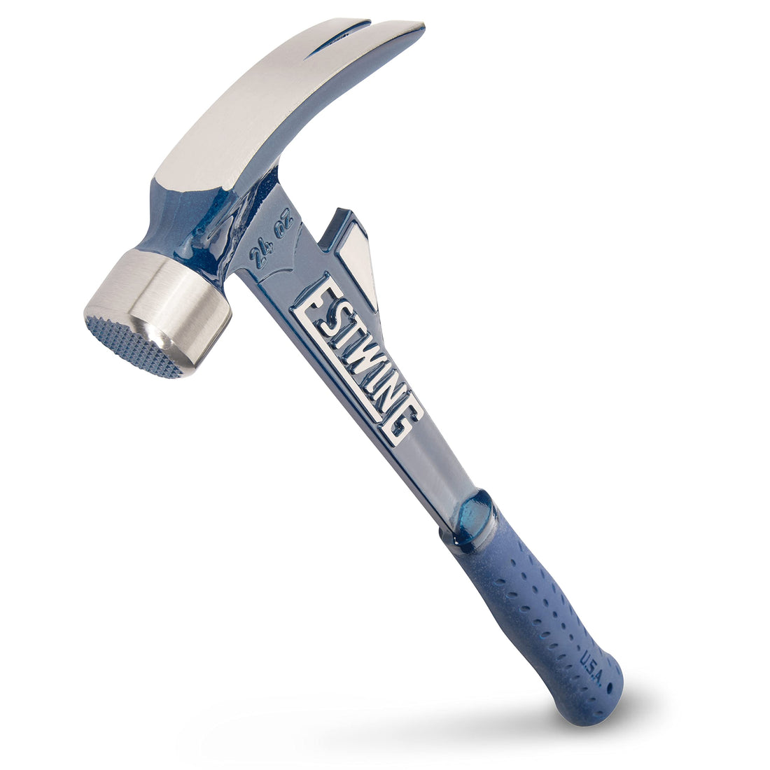 Estwing Hammertooth Hammer - 24 oz Long Handle Straight Rip Claw with Milled Face & Shock Reduction Grip