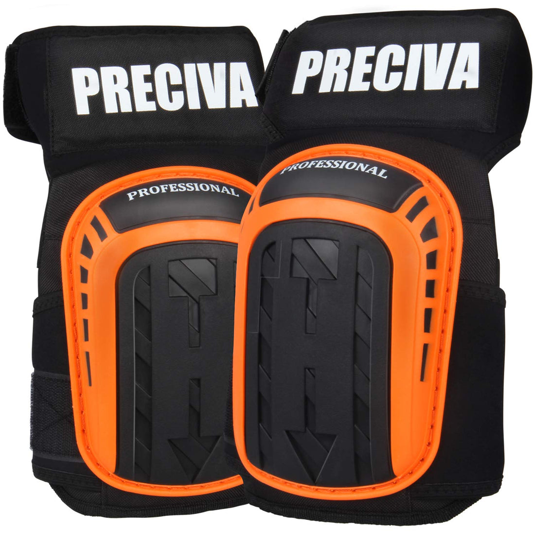 Knee Pads for Work, Preciva Construction Gel Knee Pads Tools, Heavy Duty Comfortable Anti-slip Foam Knee Pads for Cleaning Flooring and Garden, Strong Durable Straps, 1 Pair for Men, Women