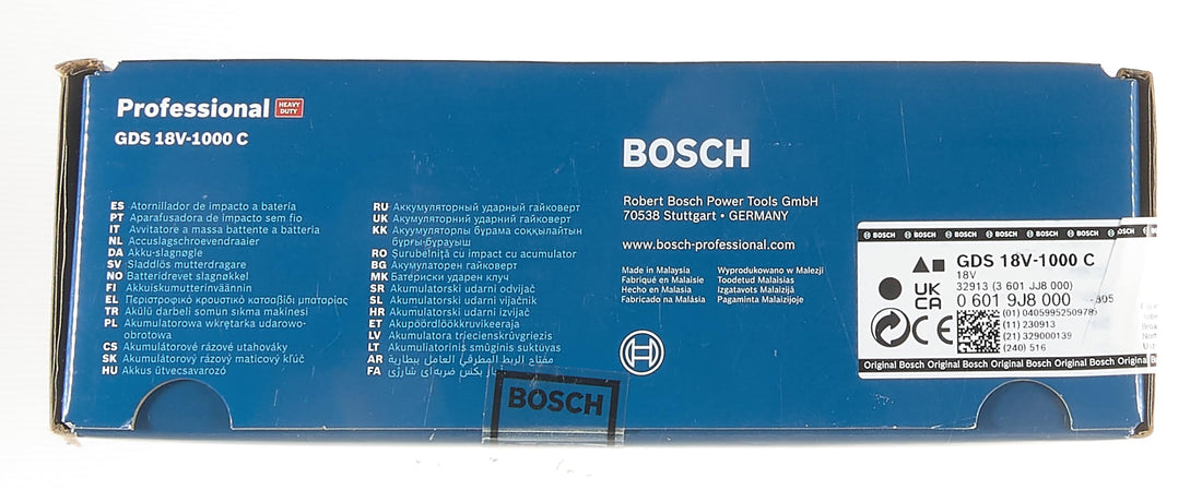 Bosch Professional BITURBO GDS 18V-1000 C cordless impact driver (1000 Nm tightening torque, 1600 Nm breakaway torque, excl. rechargeable batteries and charger, in cardboard box)