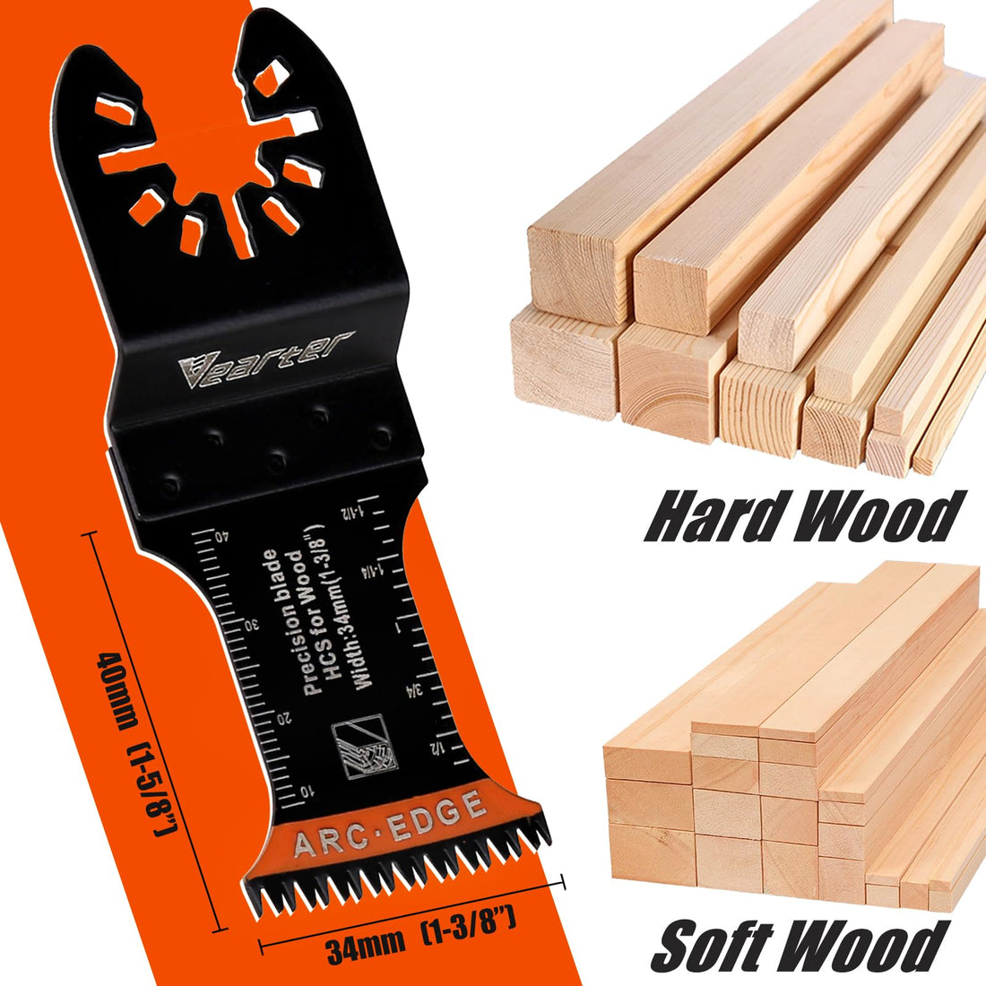 HCS Oscillating Saw Blade  Universal Multi-Tool Blade Kit  Soft Hard Wood