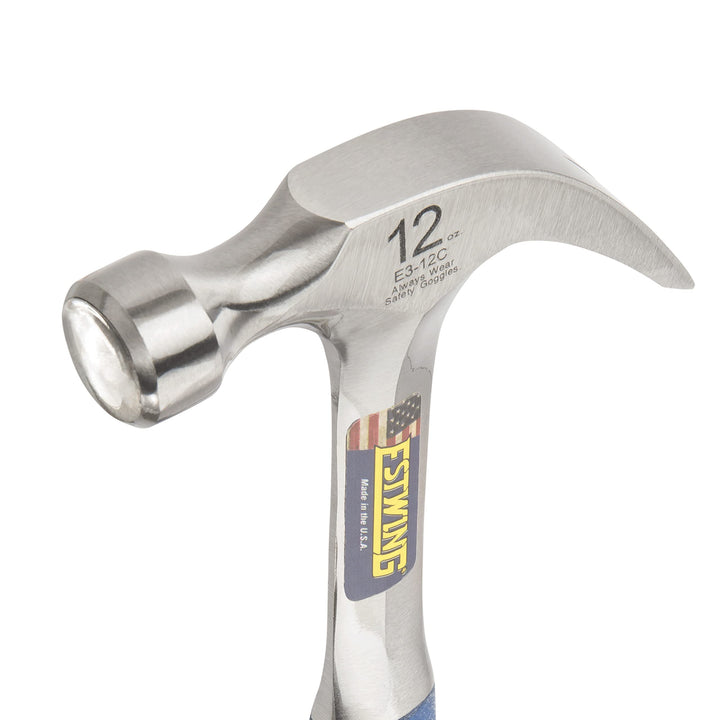 Estwing 12oz Curved Claw Hammer with Blue Vinyl Grip