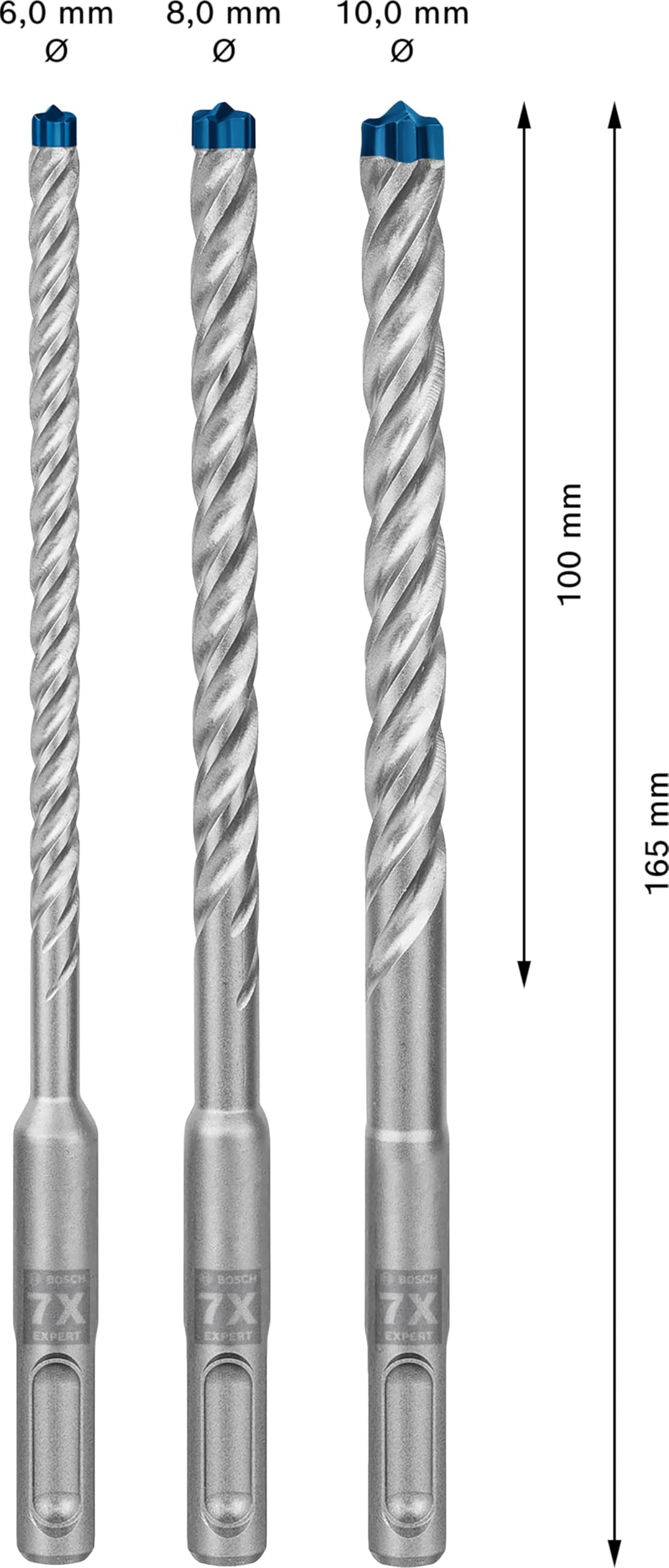 Bosch Professional 3X Expert SDS plus-7X Hammer Drill Bit Set