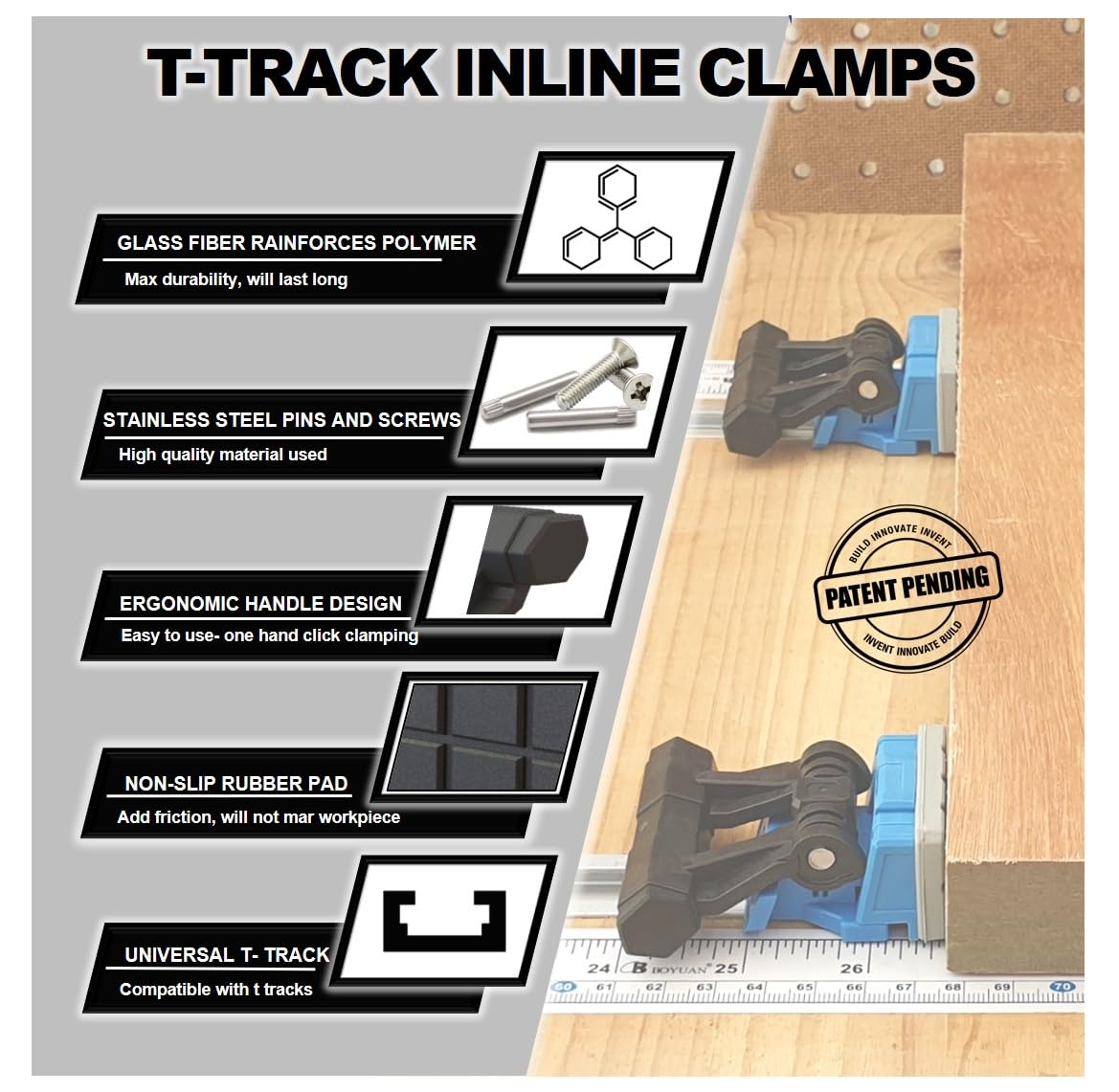 T-Track Clamp for woodworking