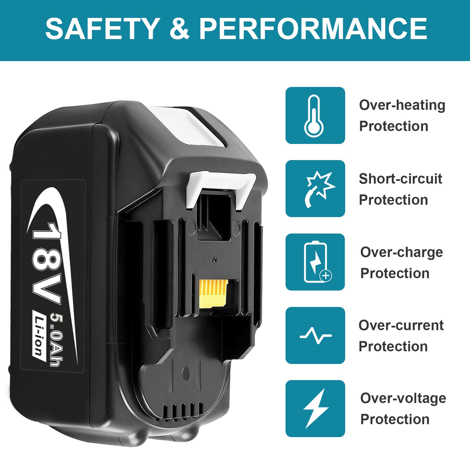 2Pack  Replacement Battery Compatible with Makita