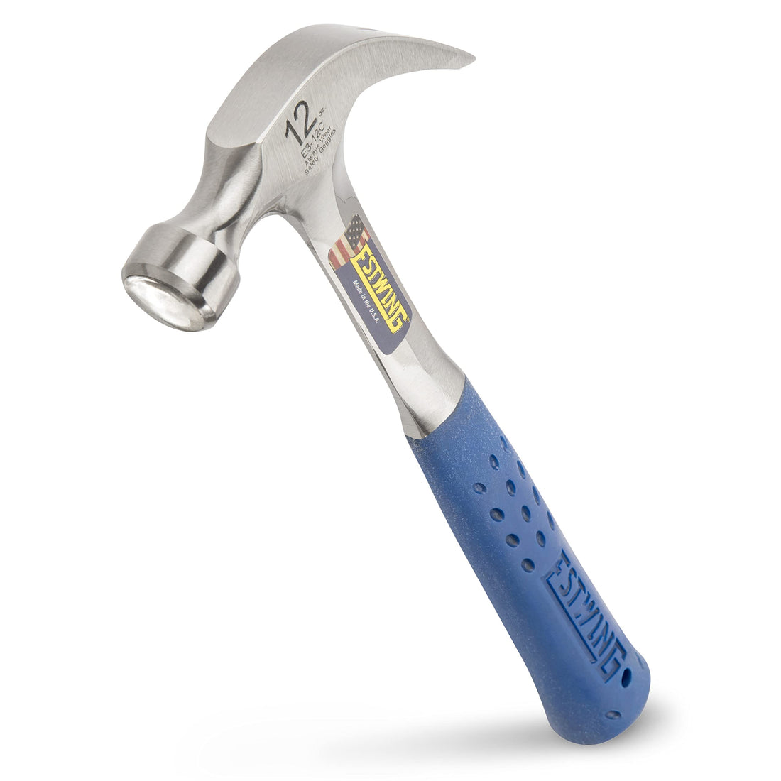 Estwing 12oz Curved Claw Hammer with Blue Vinyl Grip