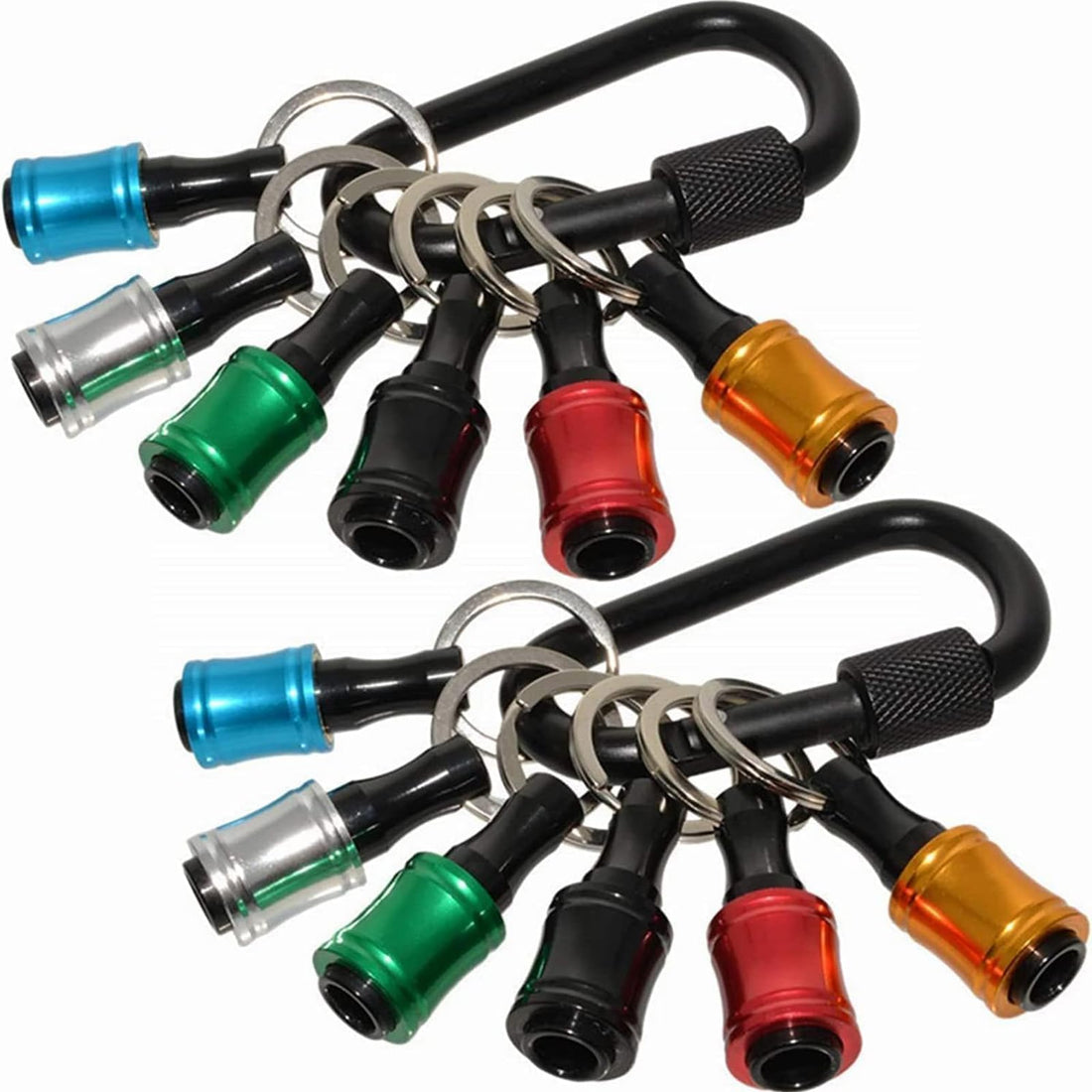 12 pcs crewdriver Bits Holders,1/4 Inch Hex Shank Handy Keychain Extension Bar Quick Release Drill Screw Socket Bit Holder for Impact Driver Drill Bit