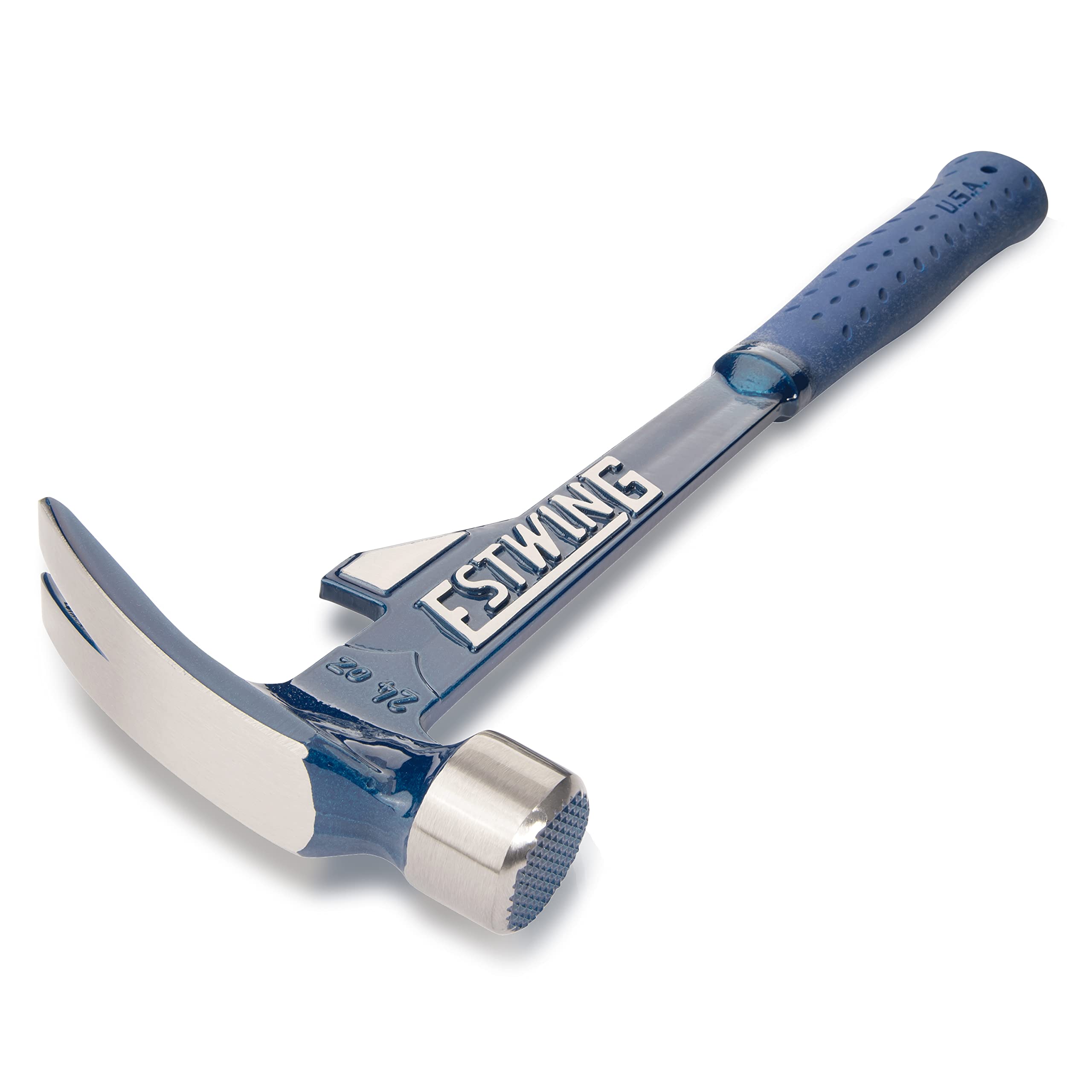 Estwing Hammertooth Hammer - 24 oz Long Handle Straight Rip Claw with Milled Face & Shock Reduction Grip