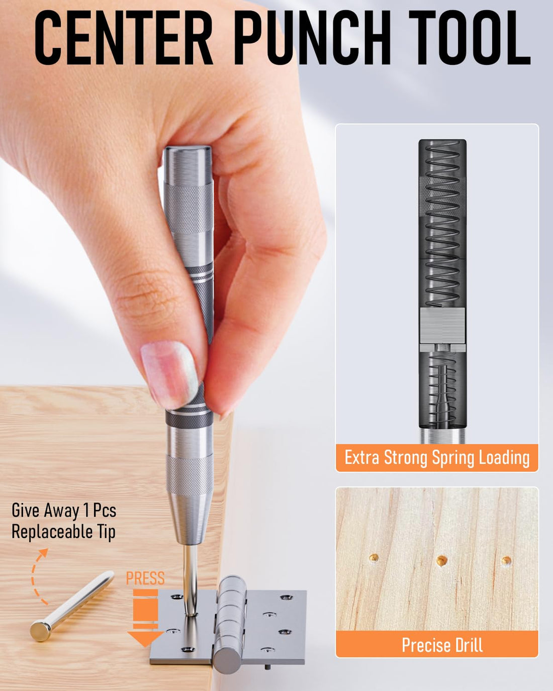 Nicpro 15 Pack Carpenter Pencil Set with Sharpener, Mechanical Carpenter Pencils with 40 Refill, Automatic Center Punch and Carbide Scribe Tool, Heavy Duty Construction Pencil for Architect-With Case