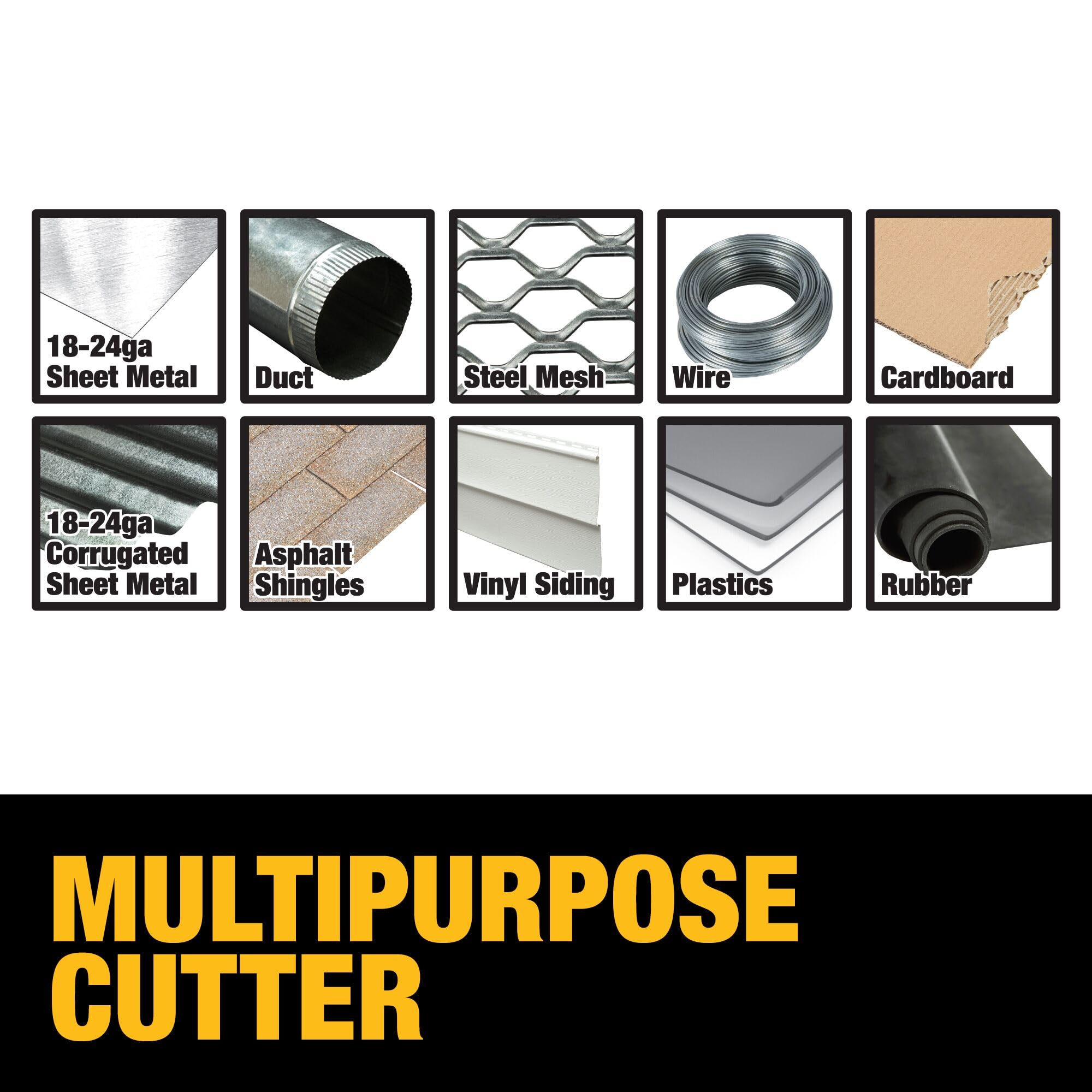 DEWALT Metal Shear/Cutter Drill Attachment, Impact Ready, 360 Degree Pivoting Head, Cuts 18GA Material (DWASHRIR)(Yellow, Black)