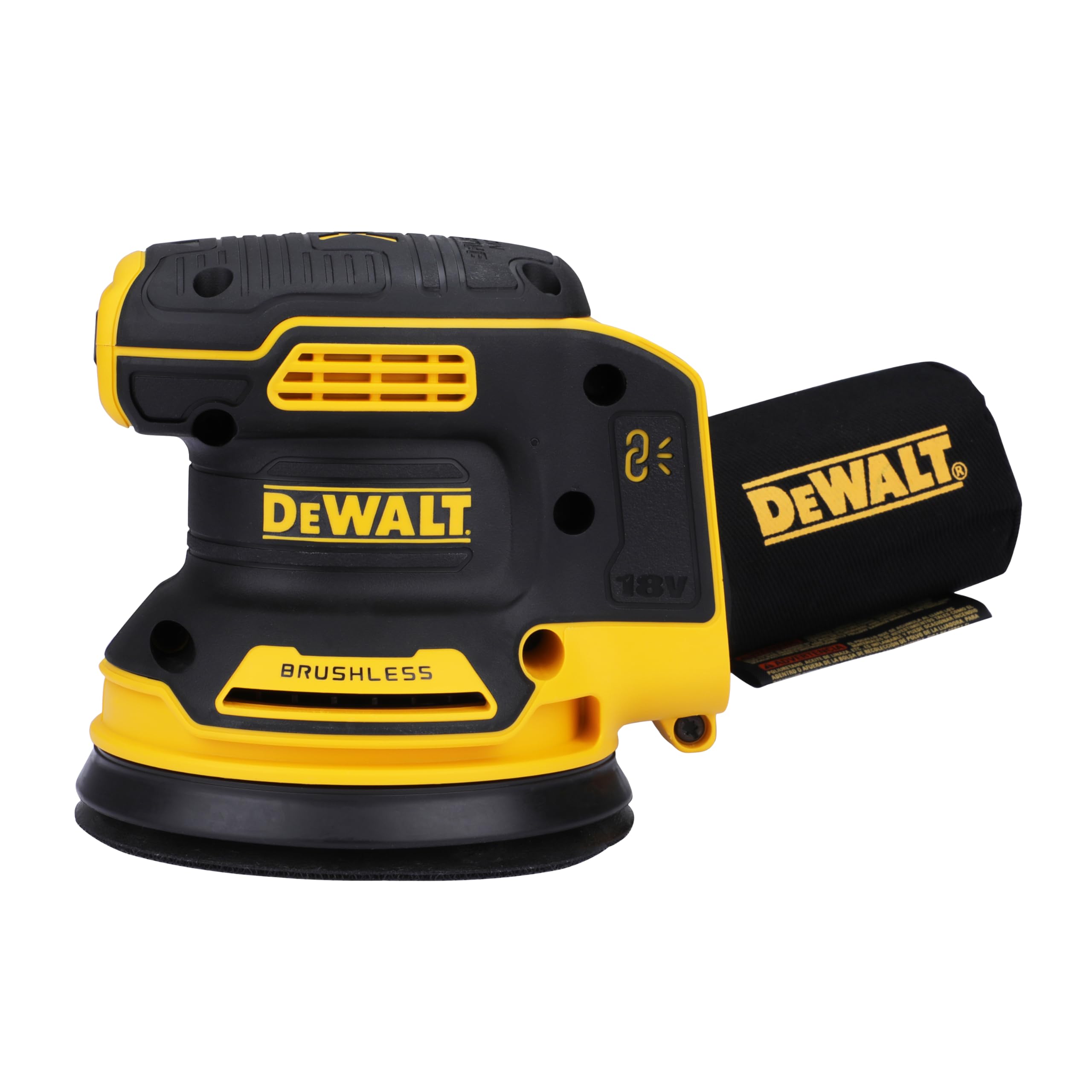 DeWalt 18V XR Brushless Random Orbital Sander, 125 mm Pad Size