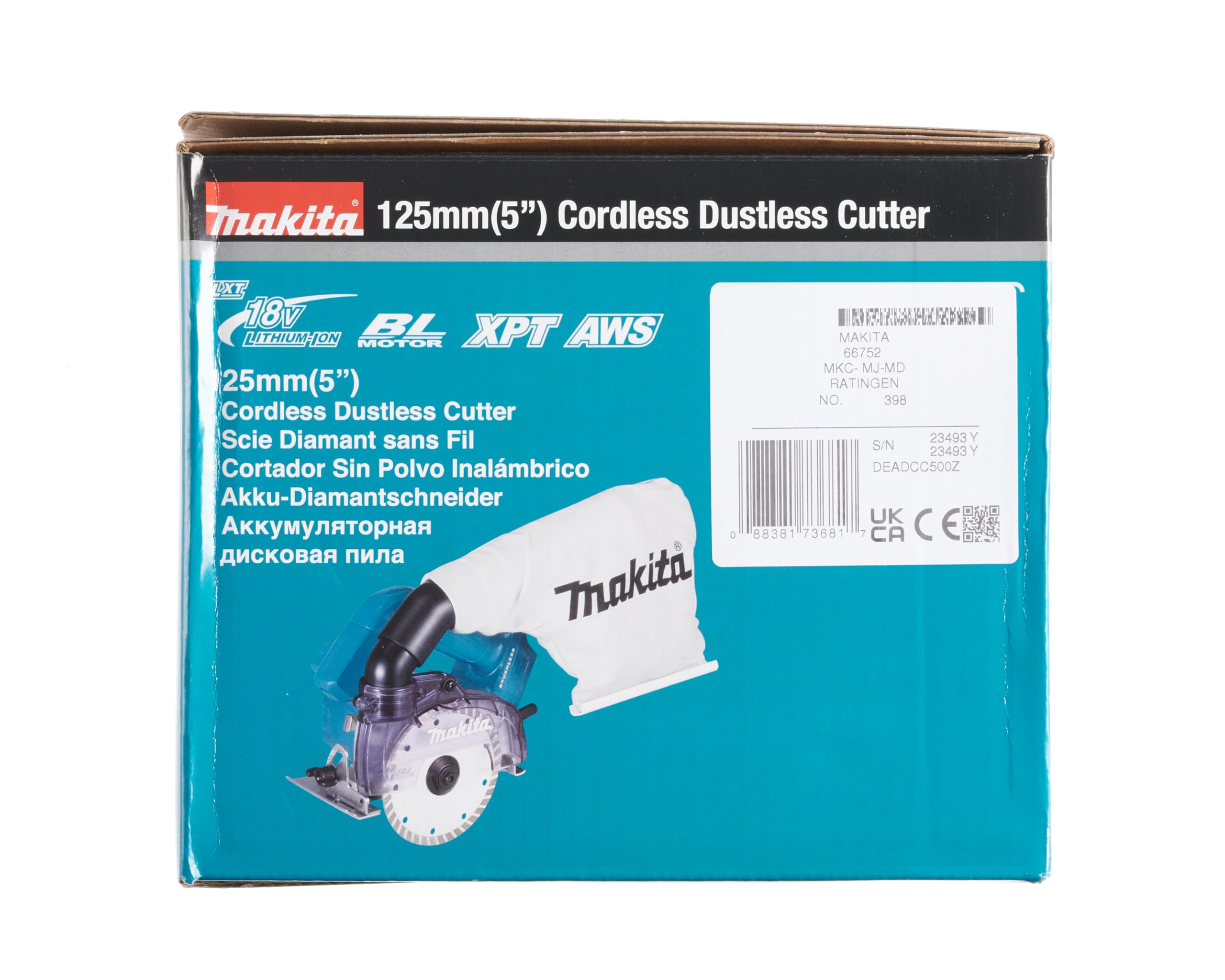 Makita DCC500Z 18V Li-ion LXT Brushless 125mm Disc Cutter – Batteries and Charger Not Included