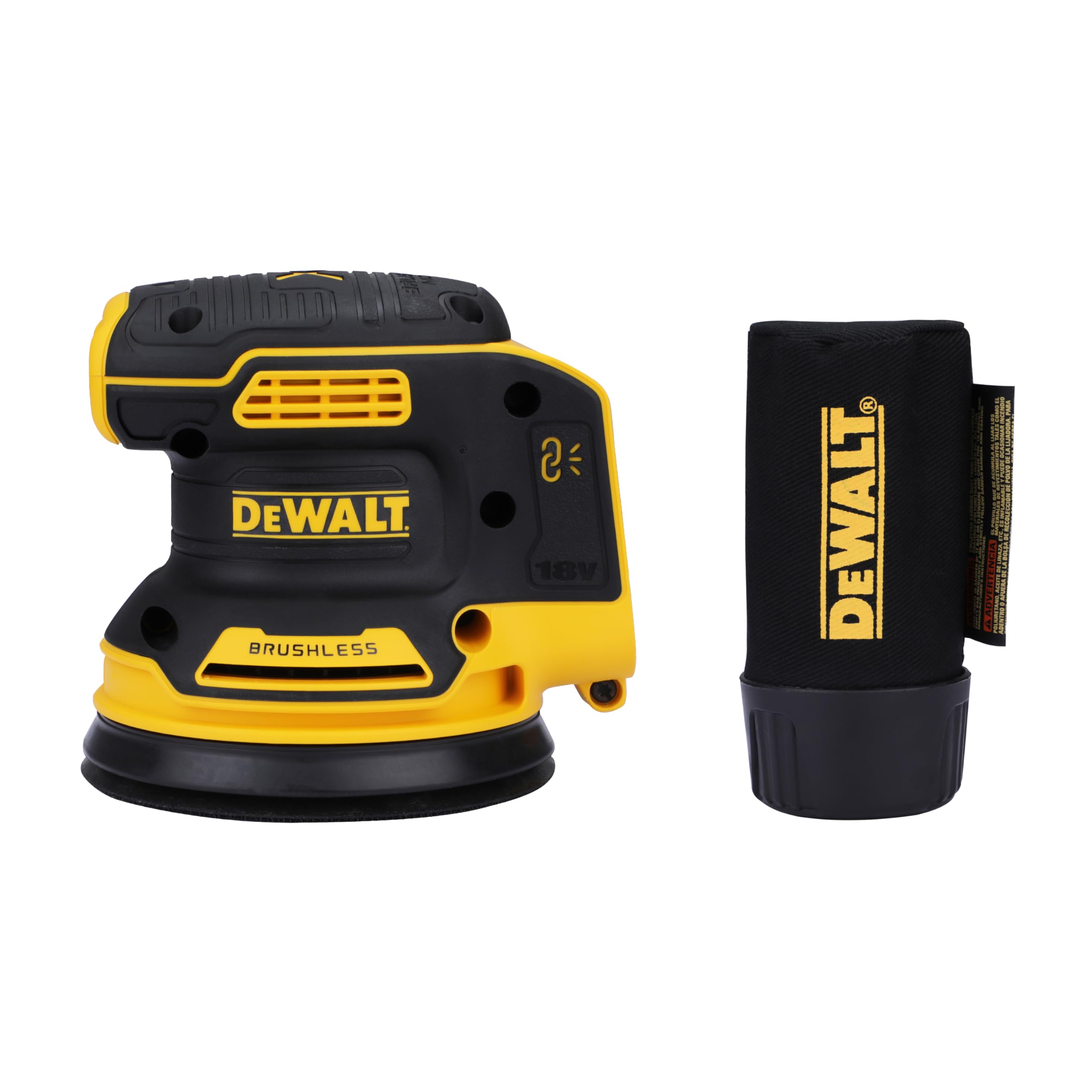DeWalt 18V XR Brushless Random Orbital Sander, 125 mm Pad Size