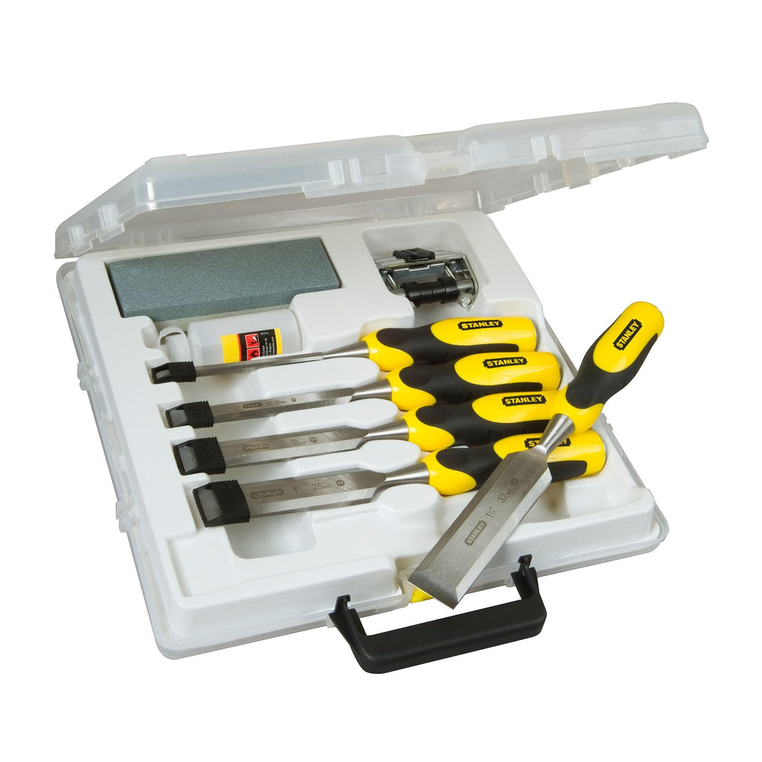 Stanley 516421 Dynagrip Chisel and Strike Cap Set with Access (5 Pieces)