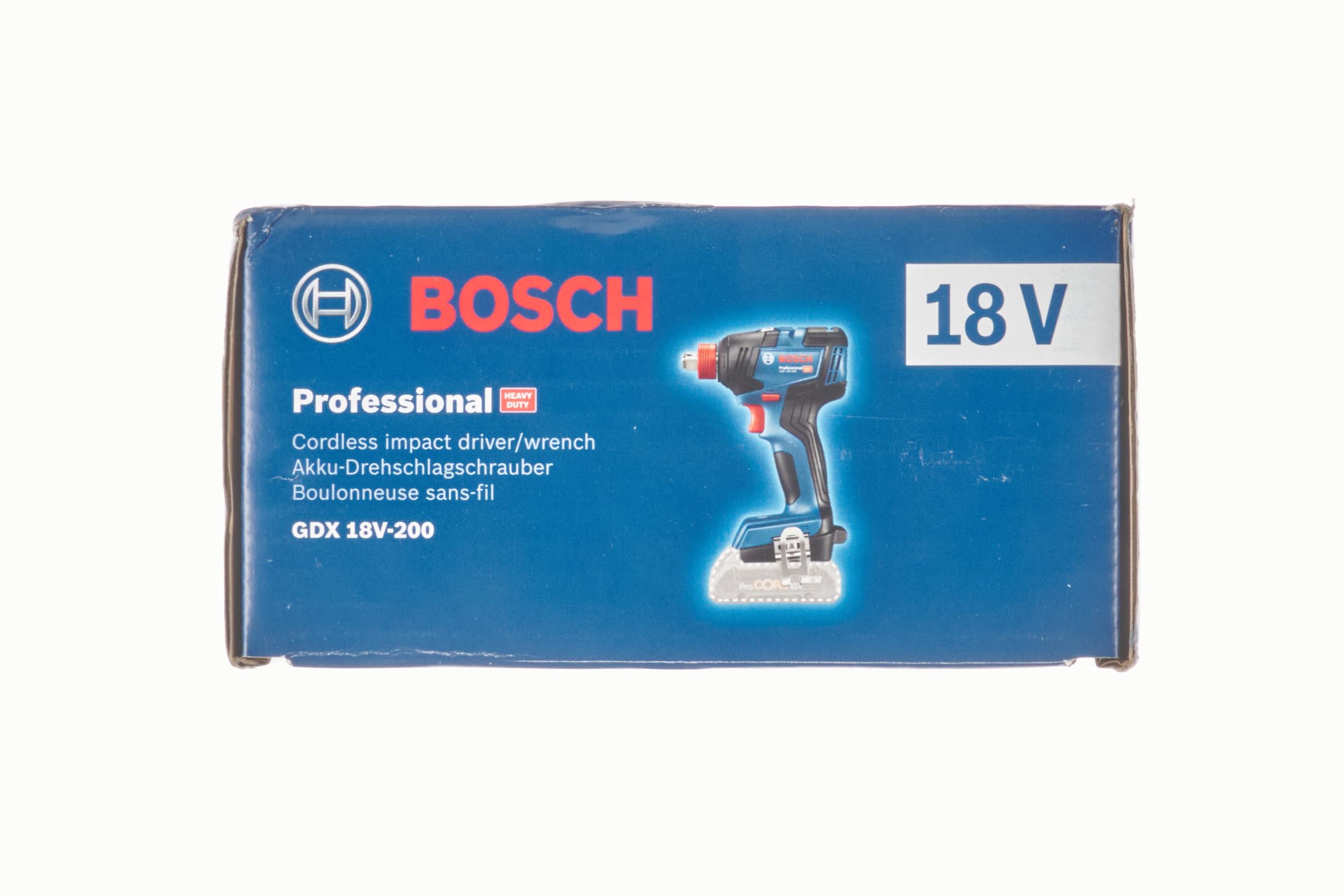 Bosch Professional 18V System Cordless Impact Driver GDX 18V-200 (max. Torque of 200 Nm, excluding Rechargeable Batteries and Charger, in Carton)