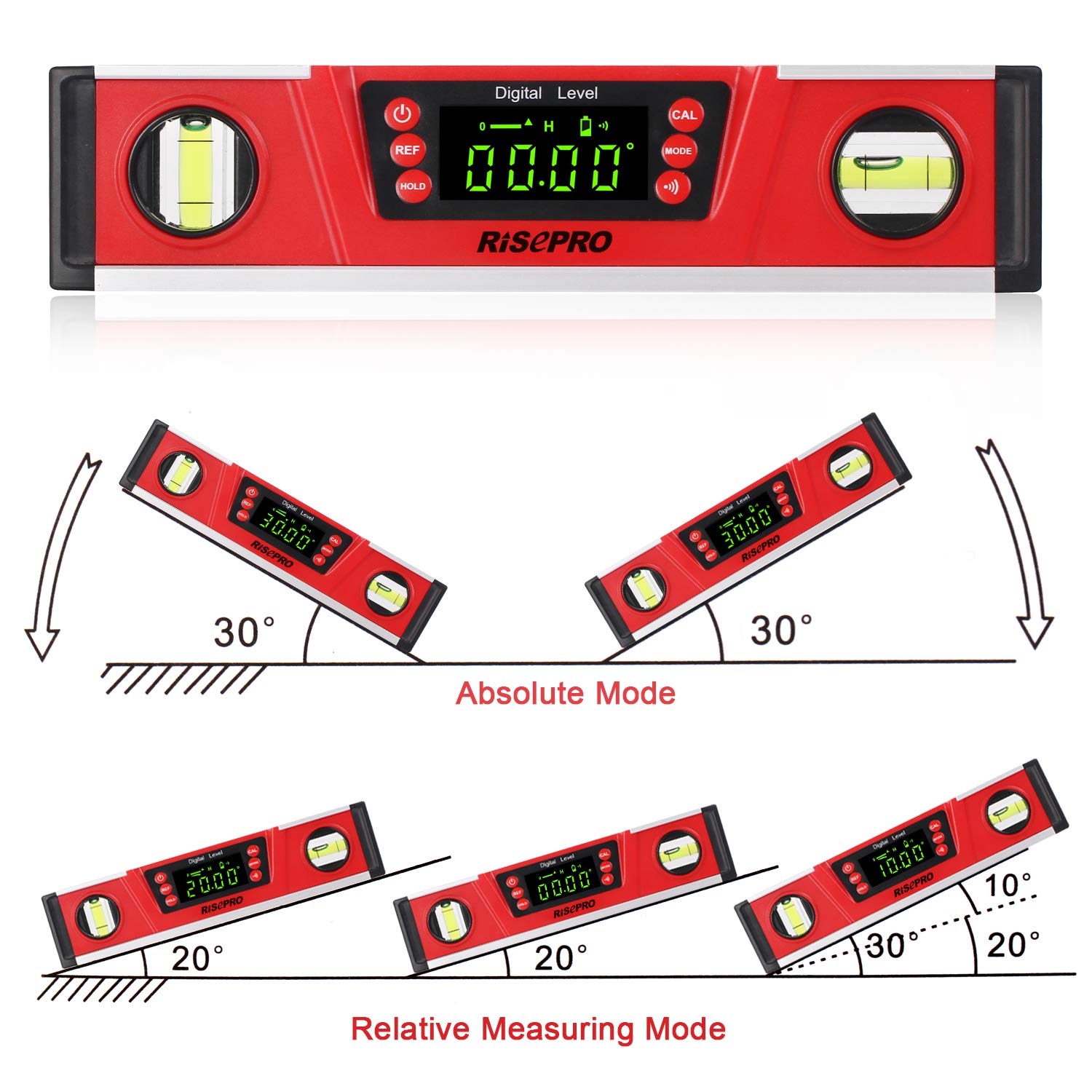 10-Inch Digital Torpedo Level and Protractor  Angle Finder