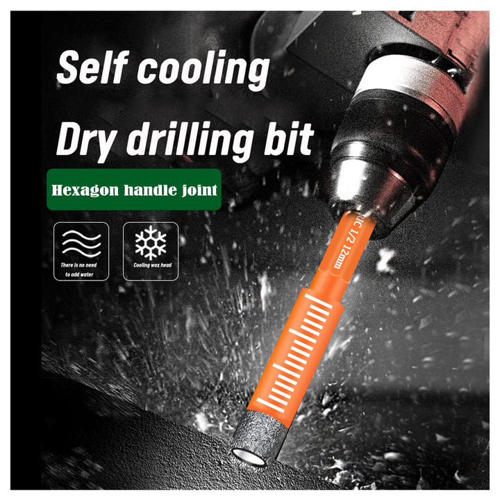 JOERIC 5/16" Dry Diamond Drill Bit Set, 10 PCS Orange 8mm Ceramic Drill Bit Diamond Core Drill Bit Tile Drill Bit with Storage Case for Granite Marble Tile Ceramic Stone Glass (Not for Wood)