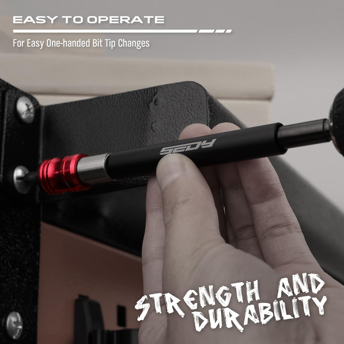 SEDY 5-Piece Magnetic Screwdriver Bit Holder Set, 1/4" Hex Shank Quick Release Extension Adapter | Super Straight Durable CR-V Steel | Universal Fit for Impact Driver Bits | 2", 4", 6", 12", 17" Long