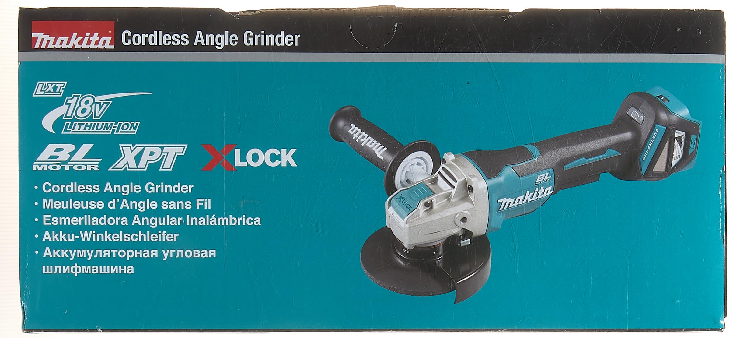 Makita DGA519Z 18V Brushless X-Lock Angle Grinder, 125 mm Size