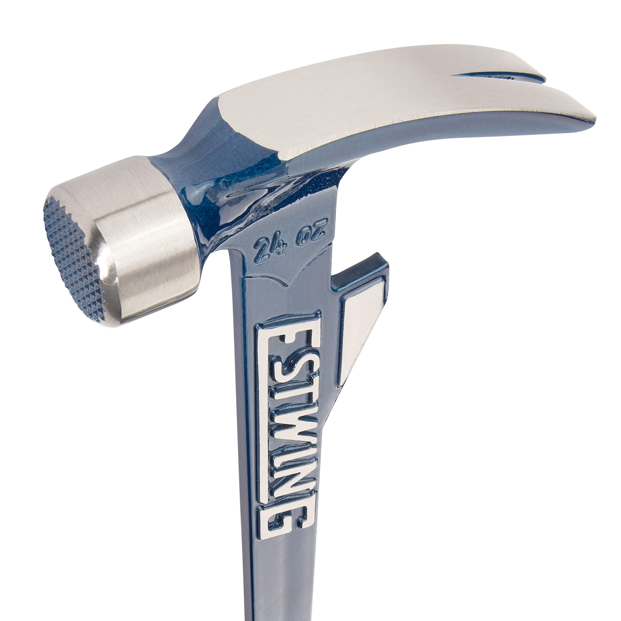 Estwing Hammertooth Hammer - 24 oz Long Handle Straight Rip Claw with Milled Face & Shock Reduction Grip