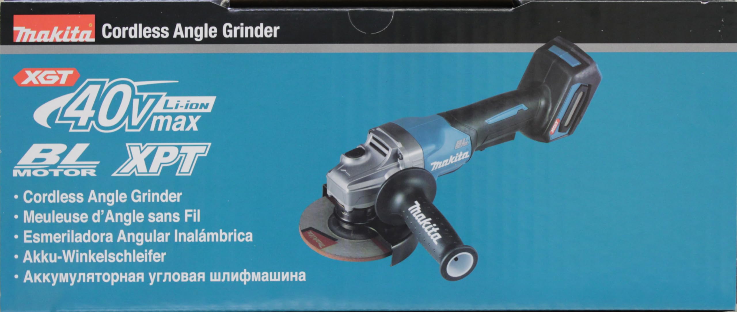 MAKITA 40V MAX XGT BRUSHLESS 125MM PADDLE SWITCH ANGLE GRINDER SKIN GA013GZ