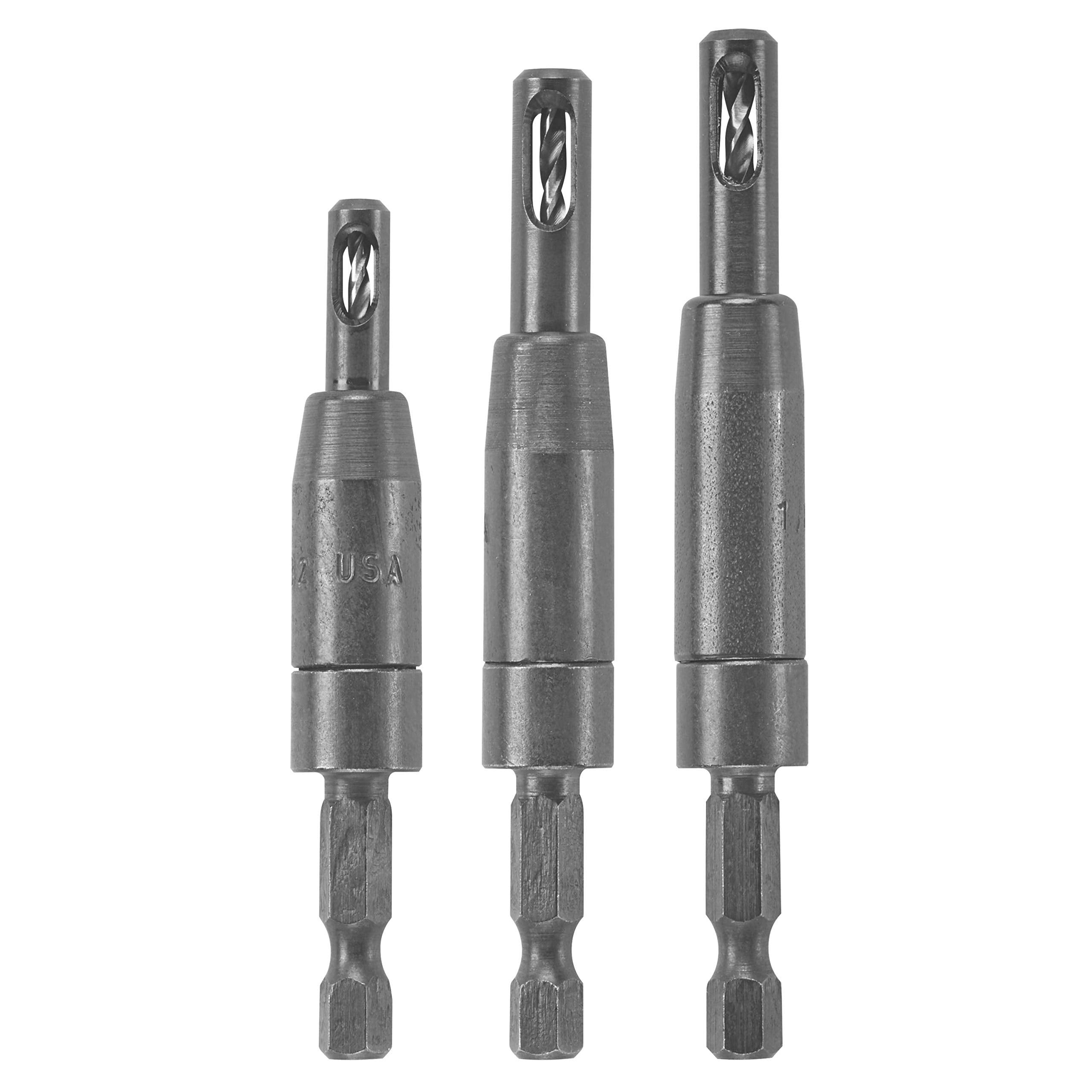 Bosch CC2430 Clic-Change 3-Piece No. 6, No. 8, and No. 10 Self-Centering Bit Assortment