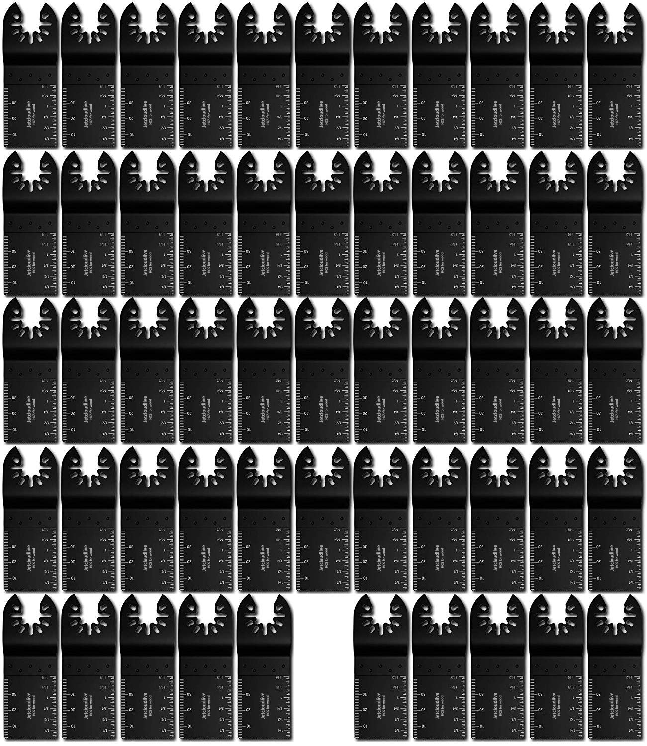 50 Pack Professional Wood Universal Quick Release Oscillating Saw Blades, Fits Fein Multimaster, Porter Rockwell Cable,Black & Decker,Bosch Craftsman and More (50pcs 34mm Width)