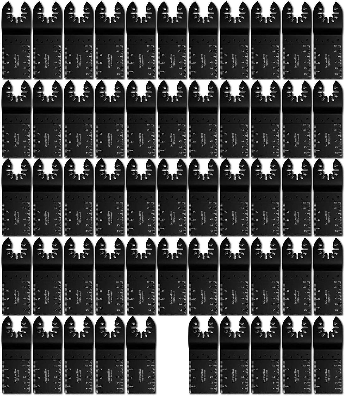 50 Pack Professional Wood Universal Quick Release Oscillating Saw Blades, Fits Fein Multimaster, Porter Rockwell Cable,Black & Decker,Bosch Craftsman and More (50pcs 34mm Width)