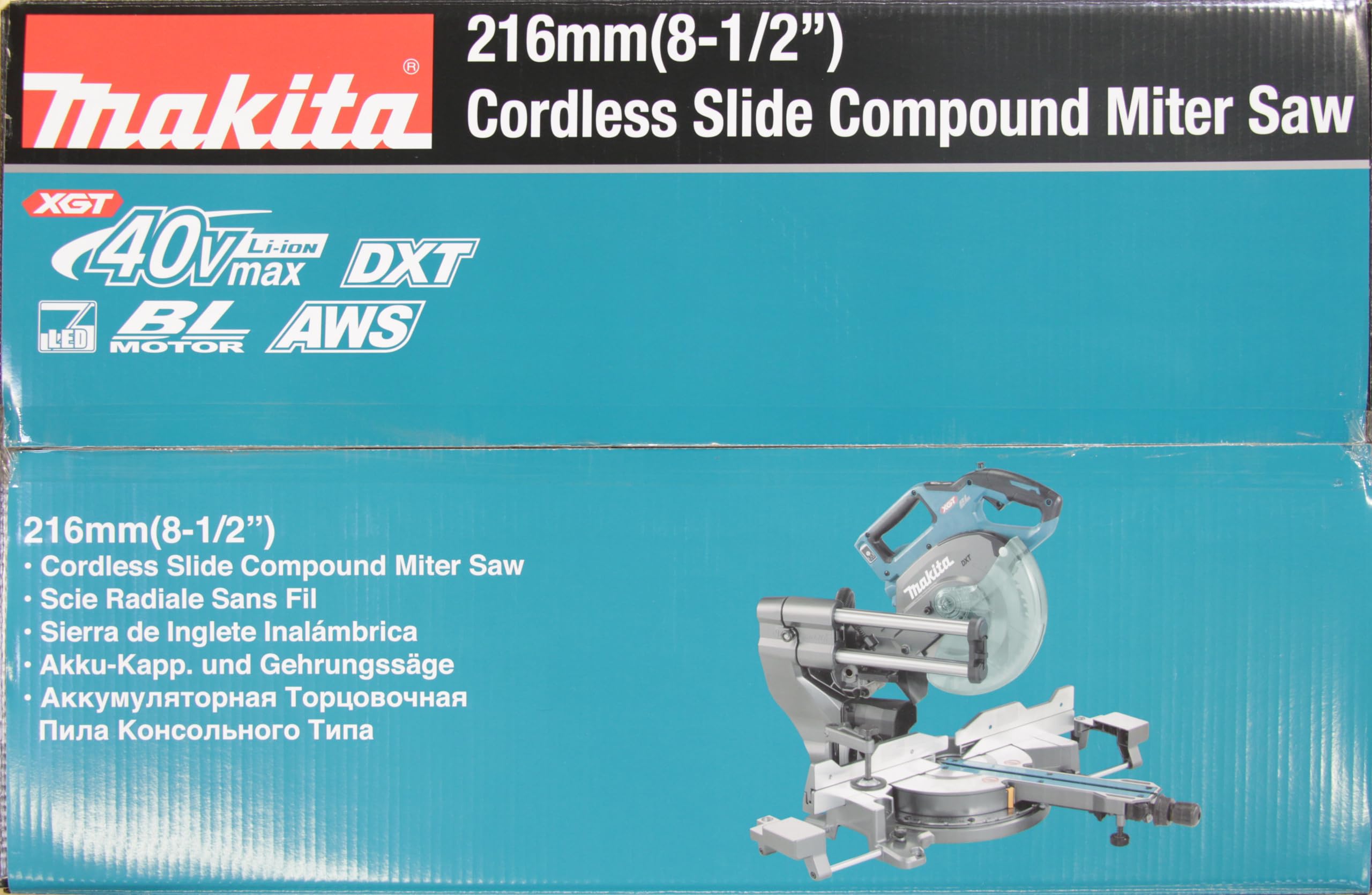Makita LS002GZ01 40V Max Li-ion XGT Brushless 216mm Slide Compound Mitre Saw – Batteries and Chargers Not Included