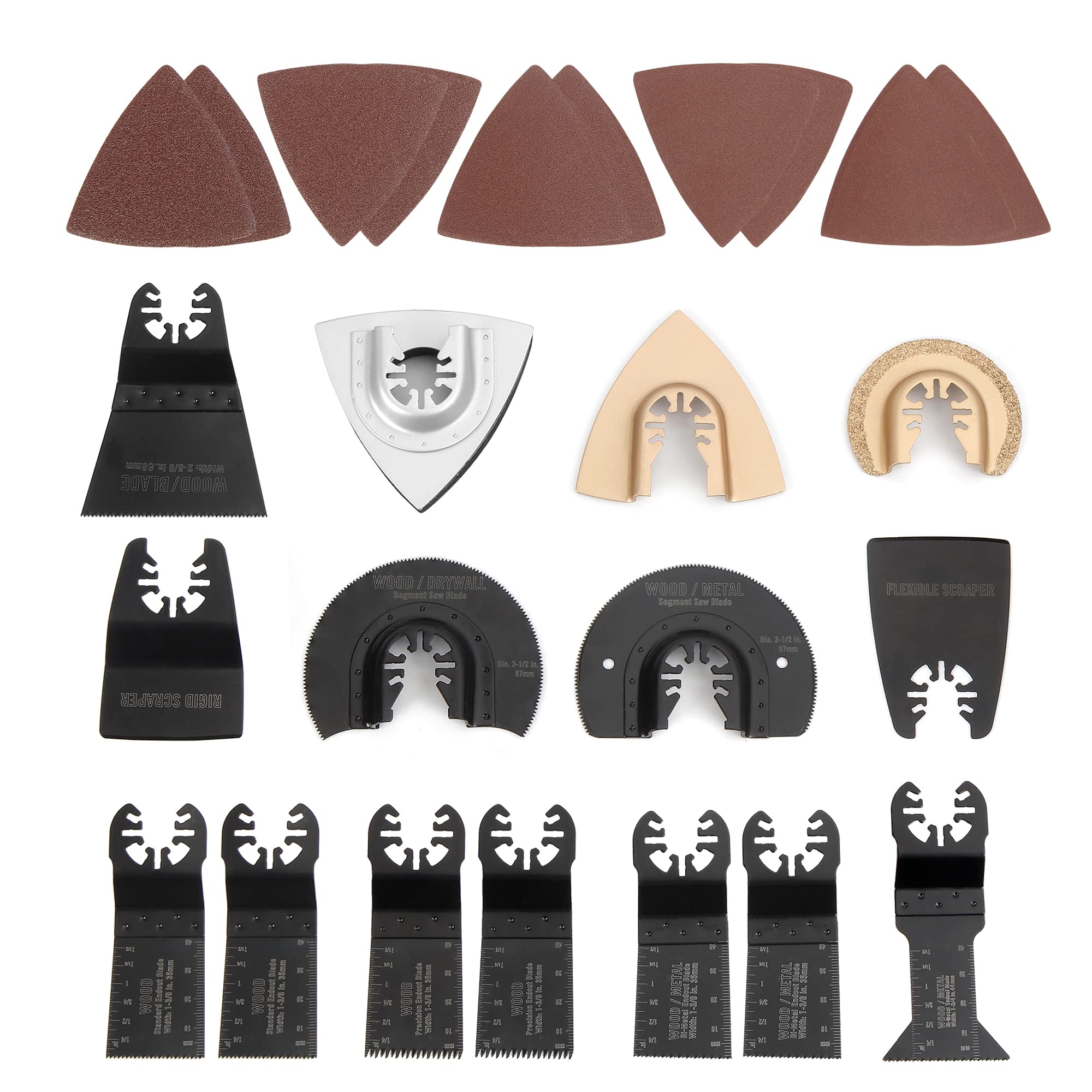 25-piece Oscillating Multitool Accessories Saw Plunge Blades