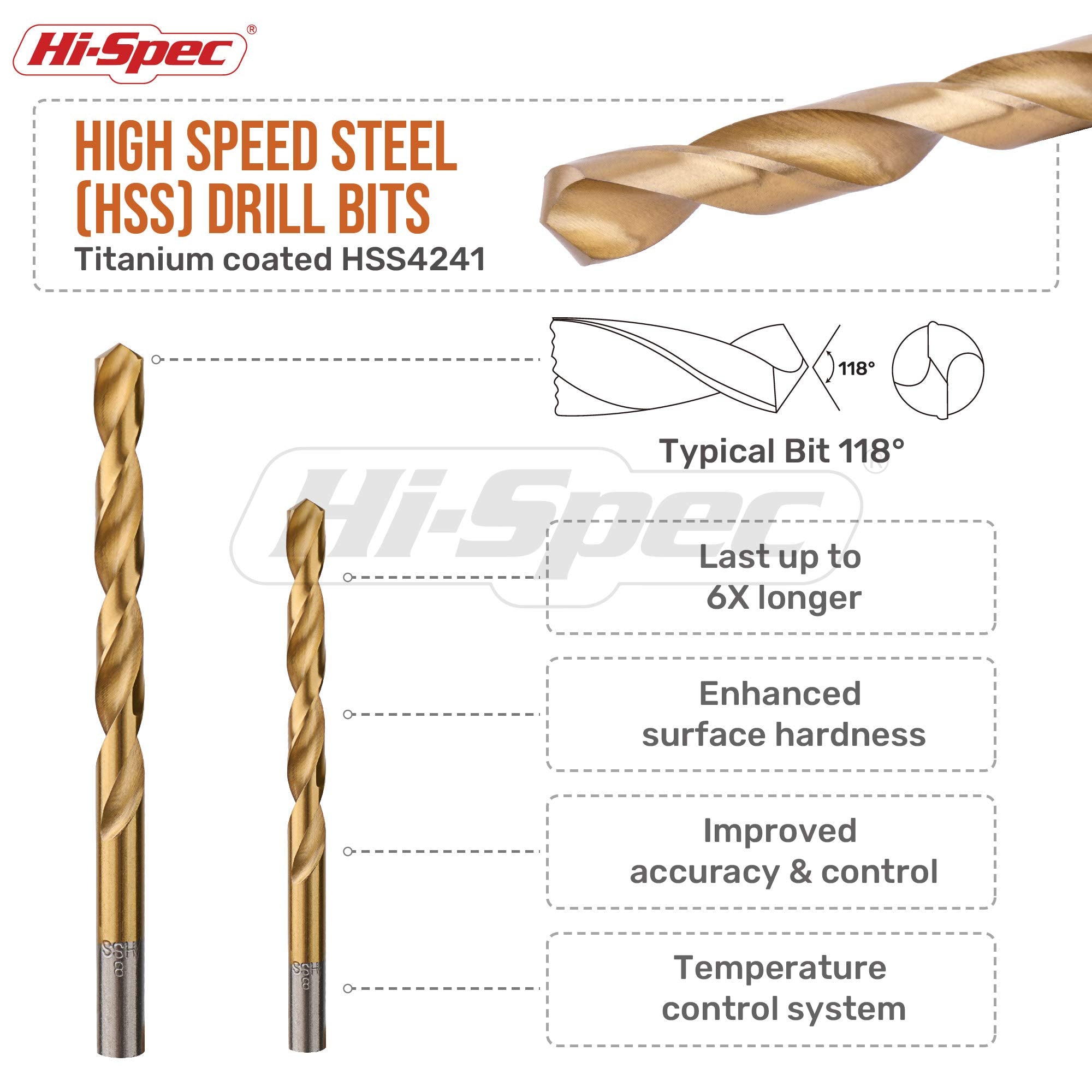 Hi-Spec 99pc Complete HSS Mixed Drill Bit Set.