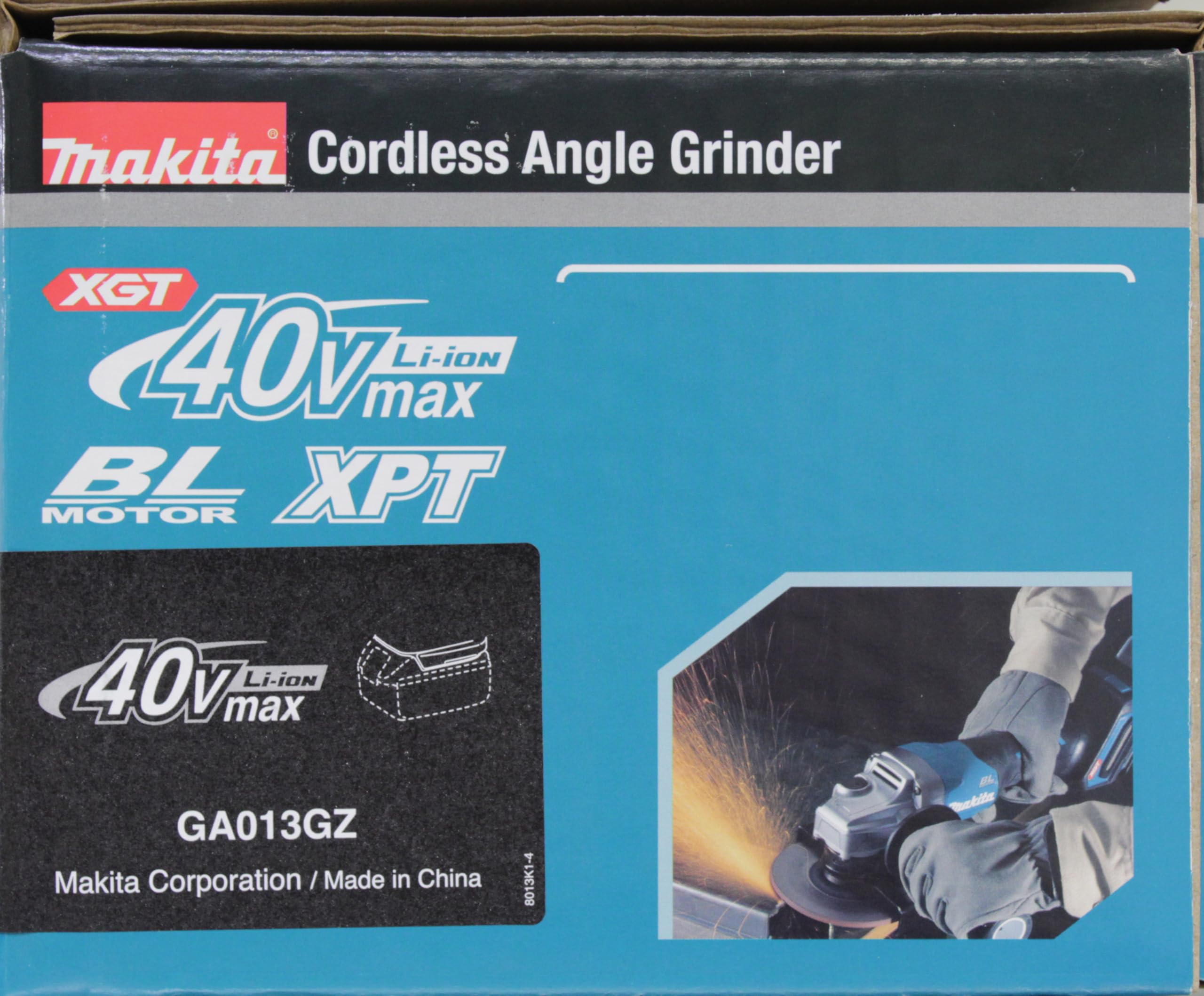 MAKITA 40V MAX XGT BRUSHLESS 125MM PADDLE SWITCH ANGLE GRINDER SKIN GA013GZ