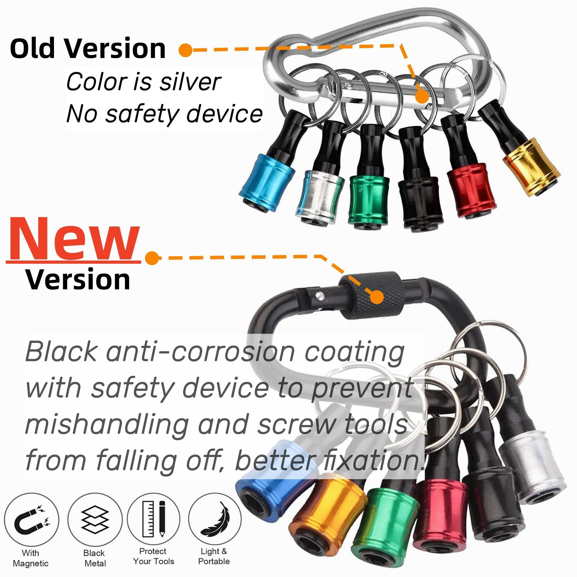 6Pcs Upgrade Bit Holder Keychain