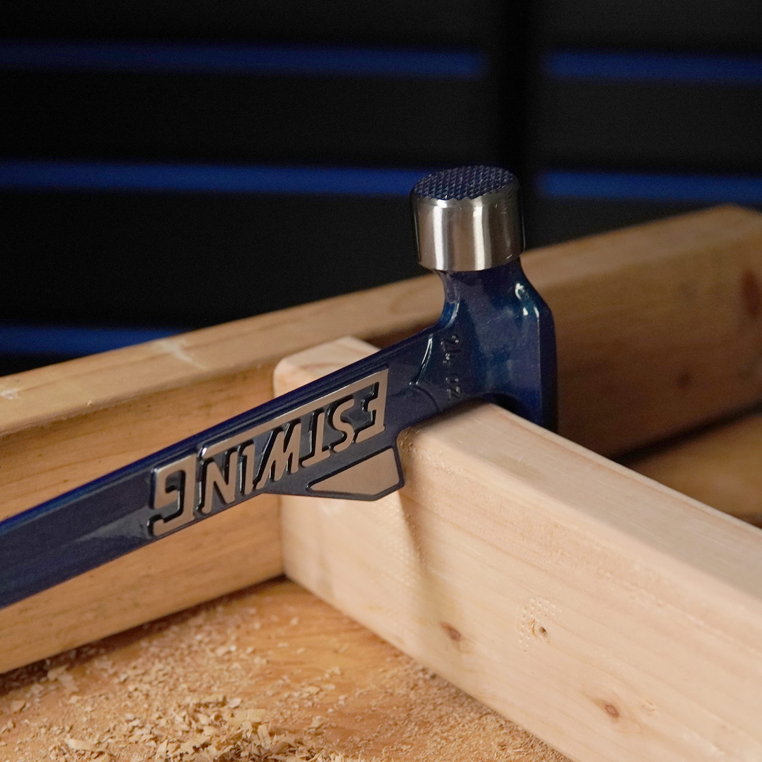 Estwing Hammertooth Hammer - 24 oz Long Handle Straight Rip Claw with Milled Face & Shock Reduction Grip