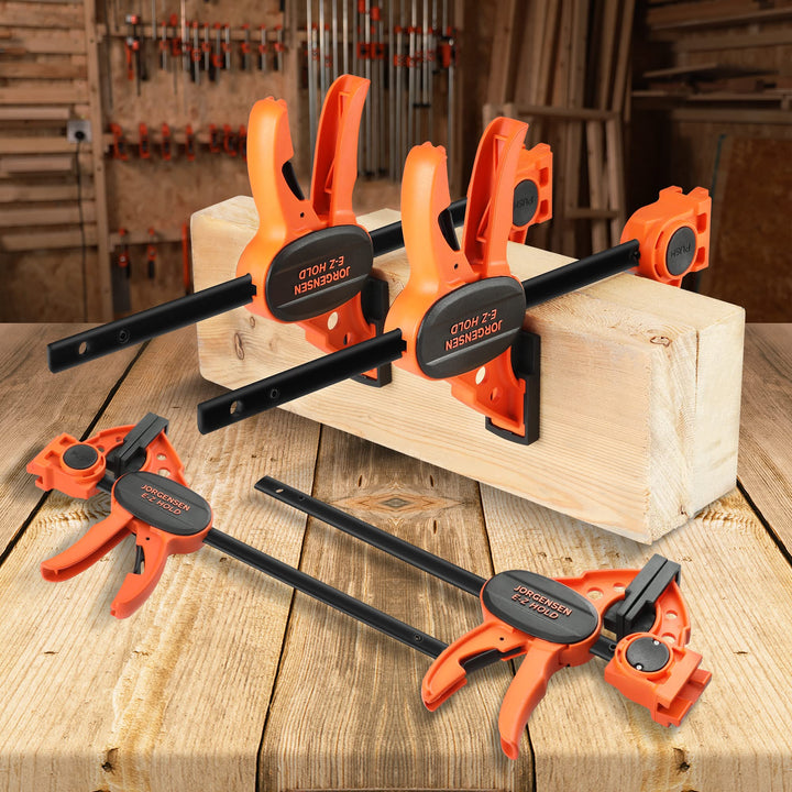 Jorgensen 6" Spreader/Bar Clamp Set, 4-pack,One-Hand Light Duty